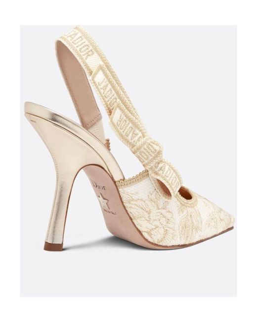 Dior White Logo High-Heeled Sandals
