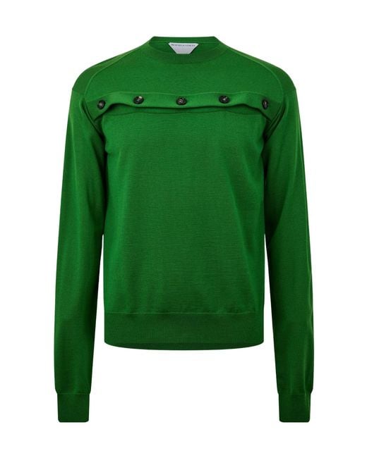 Bottega Veneta Green Casual Longsleeve Sweater for men