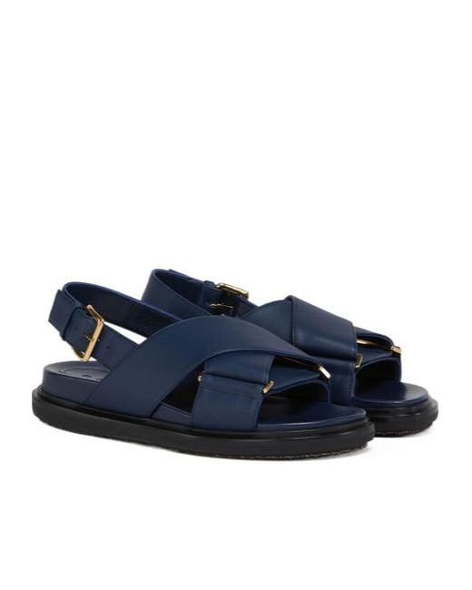 Marni Blue "fussbett" Sandals