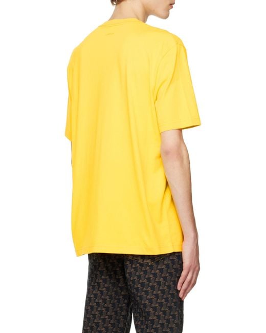 Lanvin Yellow Logo Details Short-Sleeved T-Shirt for men