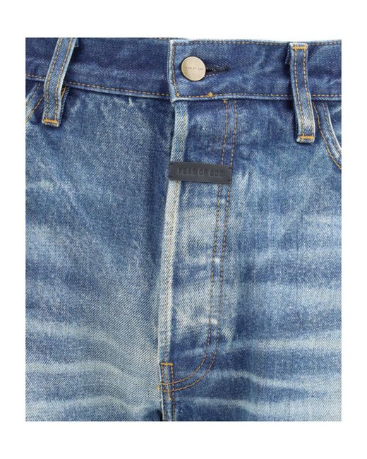 Fear Of God Blue Straight Leg Denim Jeans for men