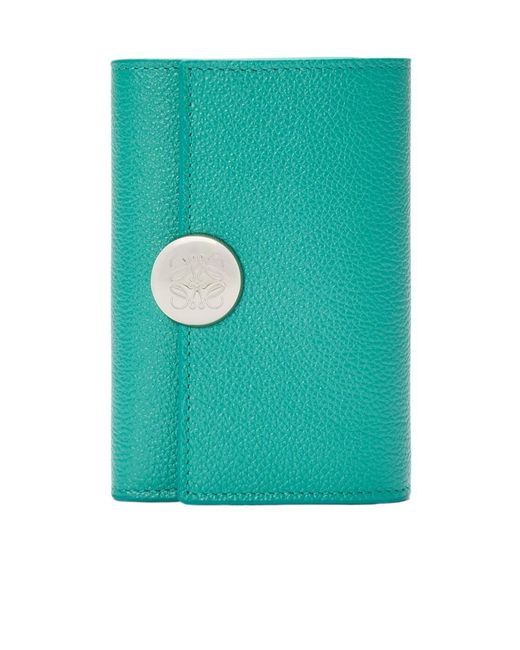 Loewe Green Pebble Small Vertical Wallet