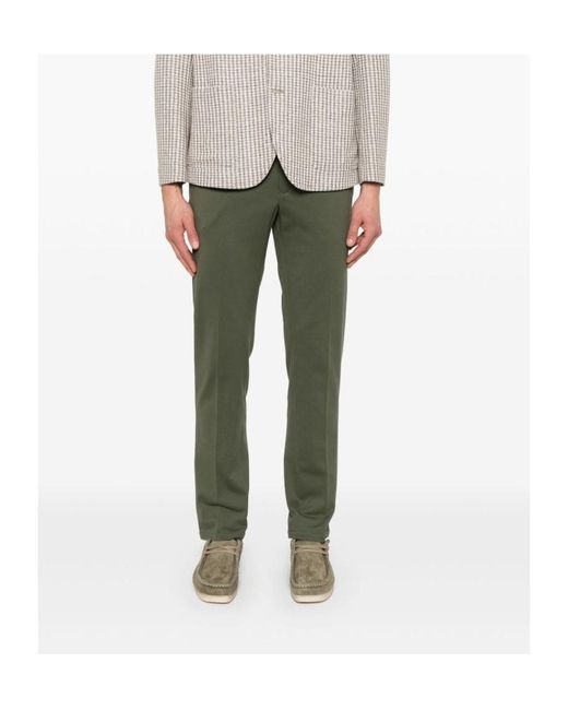 Circolo 1901 Green Piqu-Weave Trousers for men
