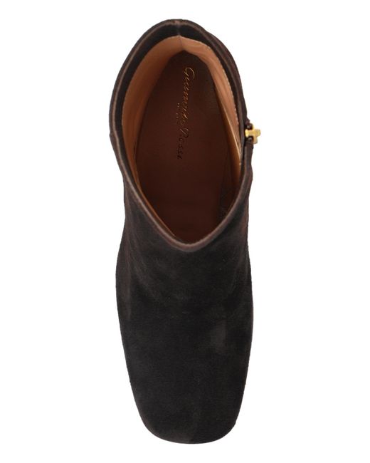 Gianvito Rossi Black Harlem Square Toe Ankle Boots