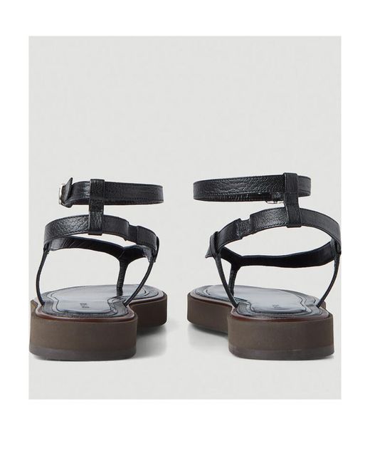 By Far Black Cece Wraparound Sandals