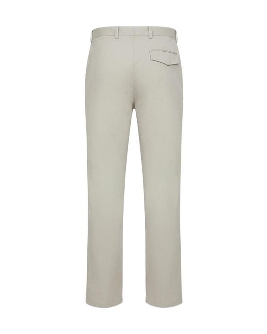 Rier Gray Casual Pants With Belt Loops for men