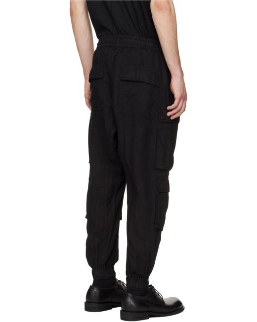 Thom Krom Black Double Breasted Work Casual Pants for men