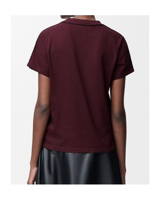 Loewe Red Logo Detail Crewneck T-Shirt