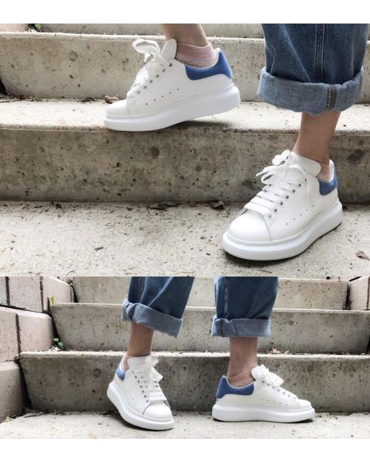 McQueen White Oversized Lace-Up Sneakers for men