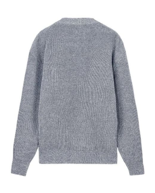Giorgio Armani Gray Ribbed Pocket Cardigan for men