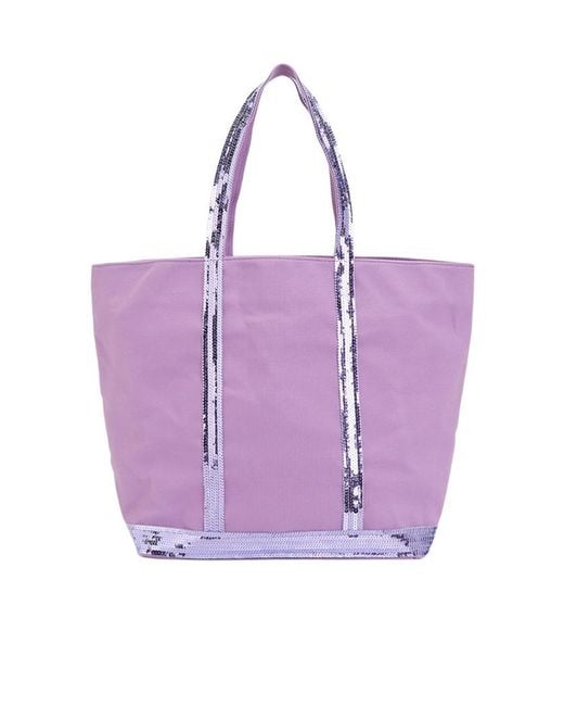 Vanessa Bruno Purple Cabas Logo Tote