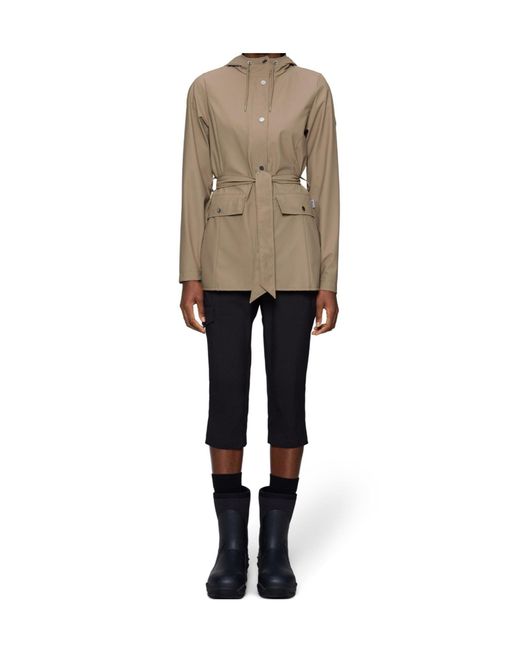 Rains Brown Curve Waterproof Jacket