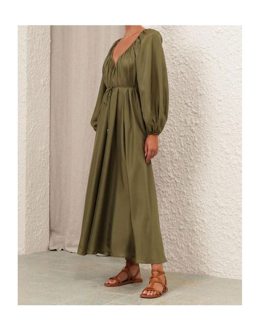 Zimmermann Green Acacia Maxi Dress