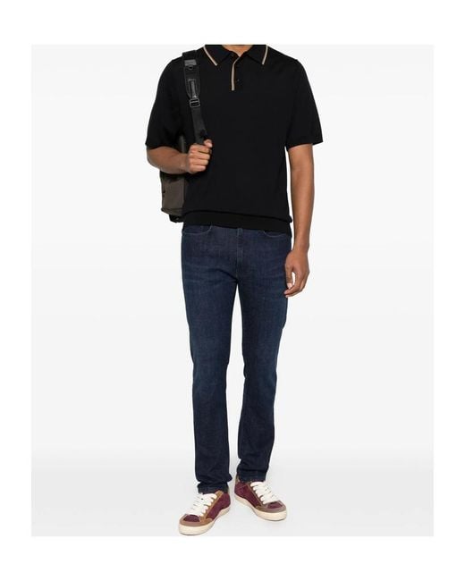 PT01 Blue Belt Loop Jeans for men