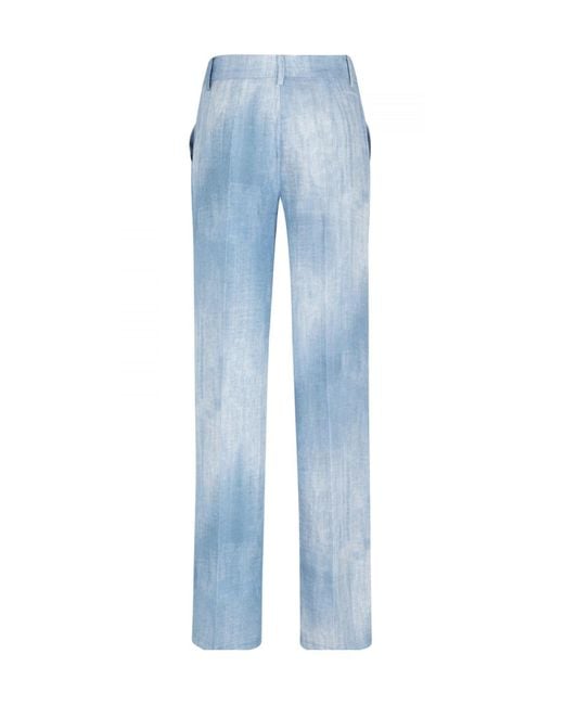 ERMANNO FIRENZE Blue Casual Pants With Belt Loops