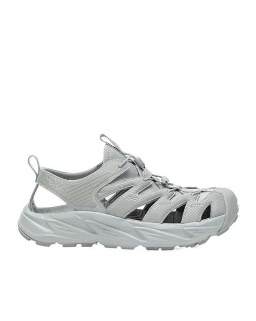 Hoka One One Gray Round Toe Low-Top Sneakers for men