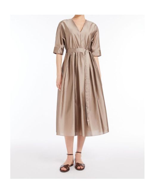 Max Mara Natural 'S Viola V-Neck Short-Sleeved Dress