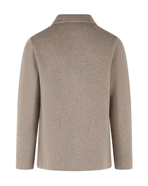 Lardini Brown Patch Pocket Knitted Jacket for men