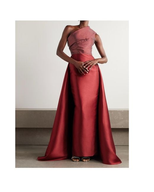 Solace London Red One-Shoulder Dress