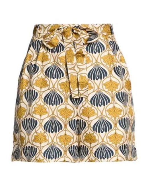 Max Mara Natural Simple Printed Shorts