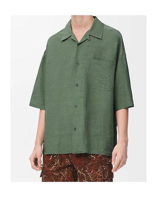 Loewe Green Short Sleeve Shirt for men