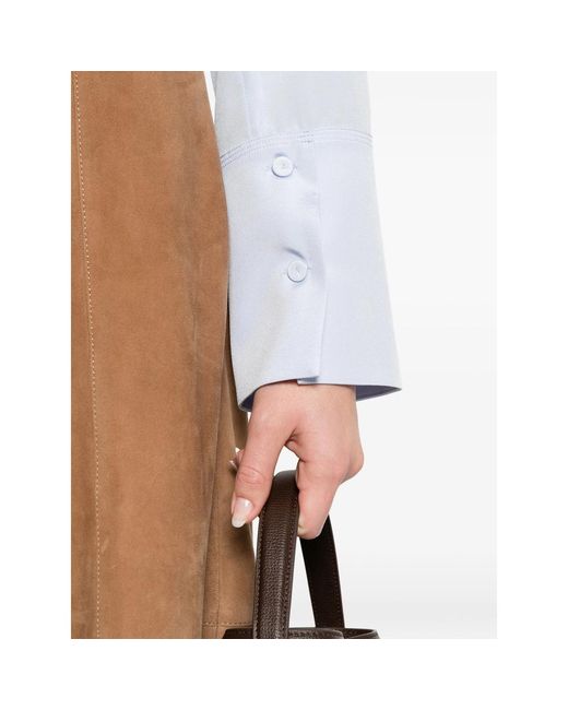 Max Mara White Collared Long-Sleeved Shirt