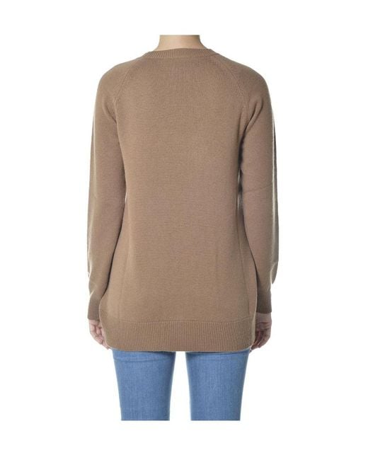 Max Mara Natural Long Sleeve Round Neck Pullover