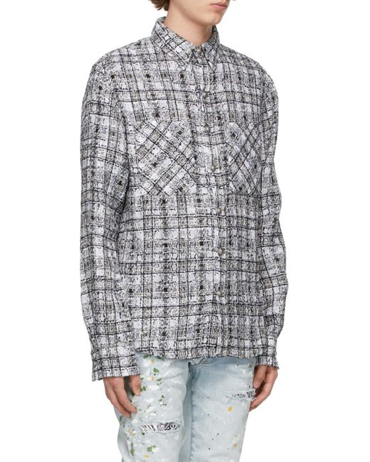 Faith Connexion Gray Plaid Tweed Casual Jacket