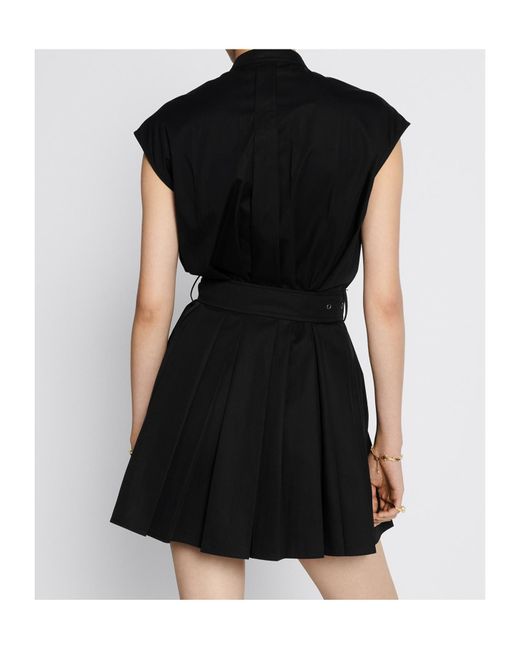 Dior Black Short Dress In Cotton Gabardine