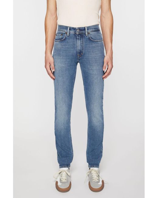 Acne Blue North Mid-Rise Jeans for men