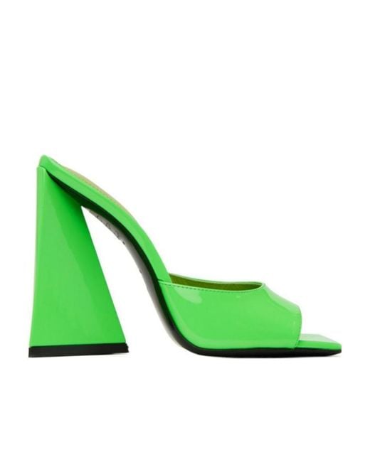 The Attico Green The Devon Open Toe Sandals