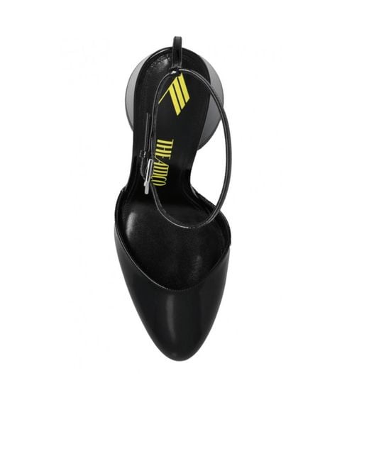 The Attico Black The Pointed-Toe Slingback Pumps