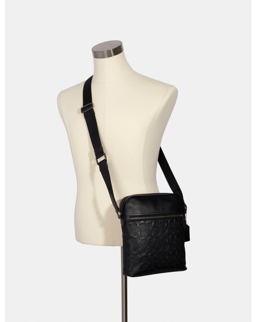 COACH Black Logo Shoulder Bag for men