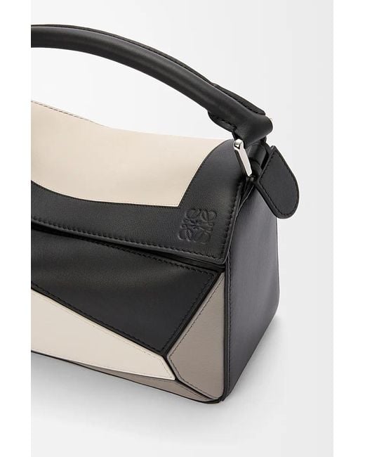 Loewe Black X Albers Puzzle Small Leather Top-Handle Bag