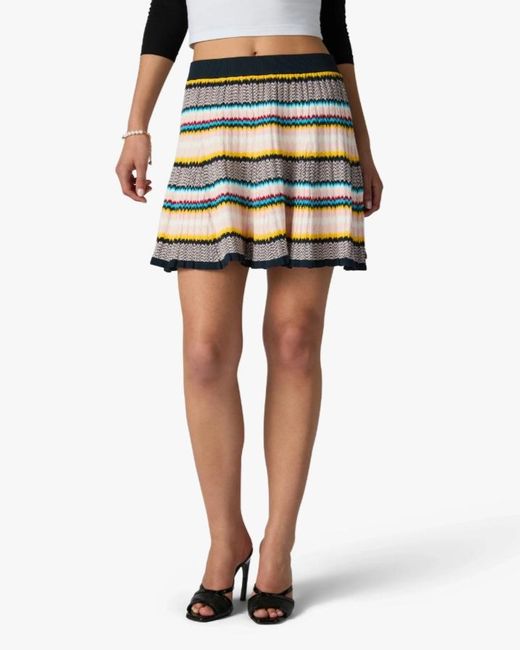 Casablanca Multicolor Zigzag Pleated Knitted Skirt