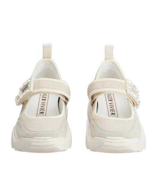 Roger Vivier White Viv On The Run Mary Janes