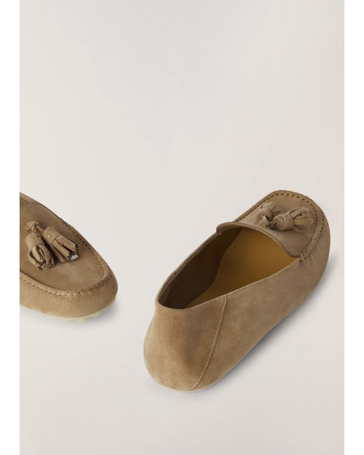 Loro Piana Natural Tassel Detailed Slip-On Loafers
