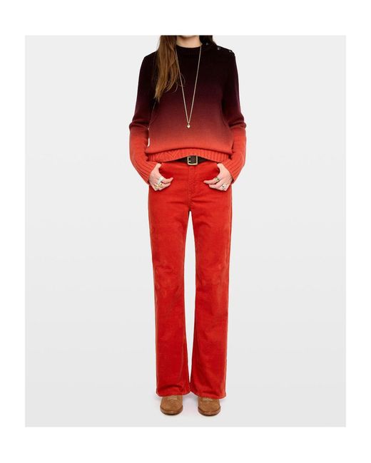 Zadig & Voltaire Red Long Sleeve Sweater