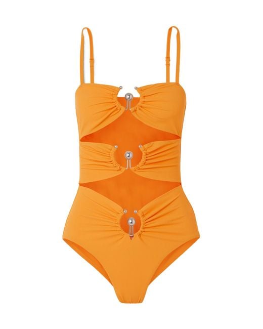 Christopher Esber Orange Sleeveless Jumpsuit