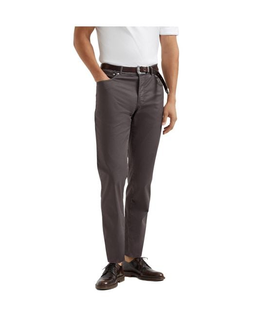 Brunello Cucinelli Multicolor Slim-Cut Trousers for men