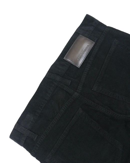 Dolce & Gabbana Black Logo Details Casual Pants for men