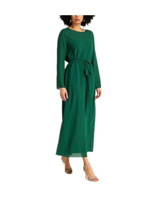 Chloé Green Solid Color Long-Sleeve Dress