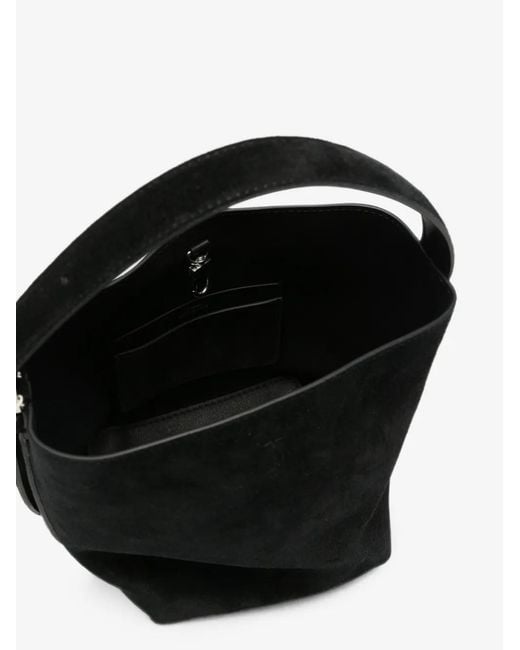 Totême Black Letter-Detail Shoulder Bag