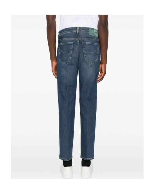 Jacob Cohen Blue Slim Cropped Denim Jeans for men
