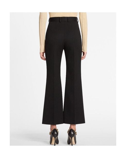Lanvin Black Flared Tailored Pants