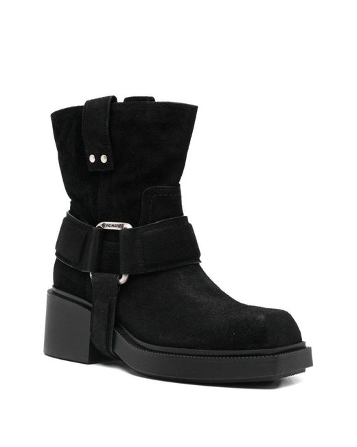Vic Matié Black Harness Ankle Boots