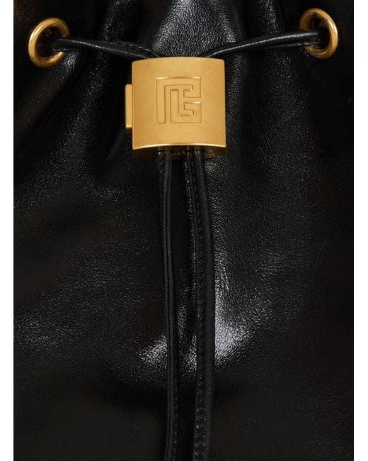 Balmain Black Pulse Calfskin Leather Backpack