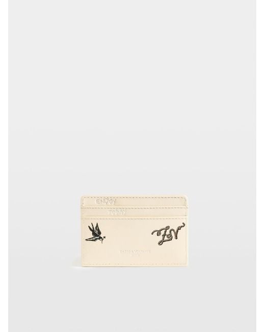 Zadig & Voltaire White Zv Pass Tattoo Card Holder