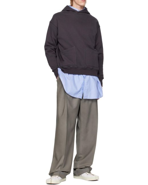 Maison Margiela Blue Long Sleeved Hoodie