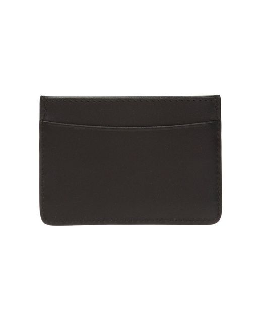 A.P.C. Black André Logo Embossed Cardholder for men